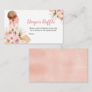 Ice cream Boho Luier Raffle Baby shower Informatiekaartje