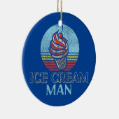 Ice Cream Boy Cone Sundae Retro  Ice Cream Keramisch Ornament (Rechts)