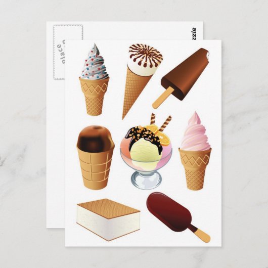 Ice Cream Briefkaart (Voorkant / Achterkant)