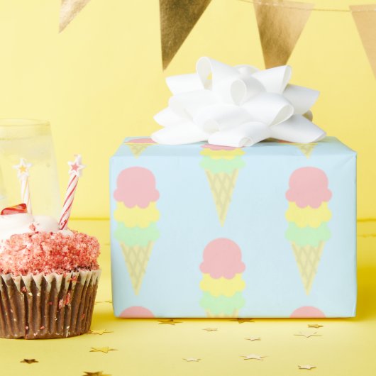 Ice Cream Cadeaupapier (Verjaardagsfeest)