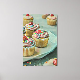 Ice cream cake canvas afdruk