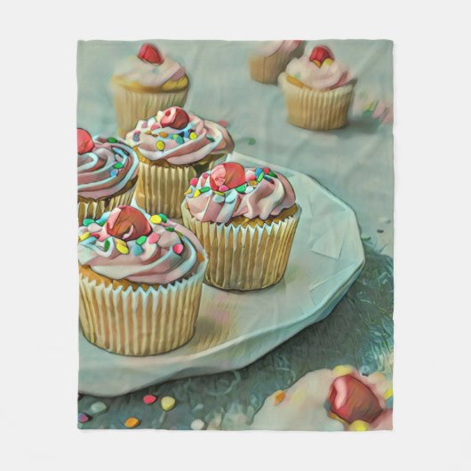 Ice cream cake fleece deken (Voorkant)
