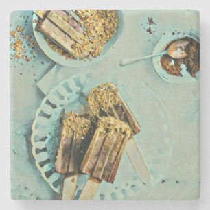 Ice cream cake stenen onderzetter