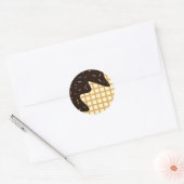Ice Cream Chocolade Scratch zomer kegel Patroon Ronde Sticker (Envelop)