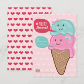 Ice Cream Classroom School Kinder Valentijnsdag Kaart (Voorkant / Achterkant)