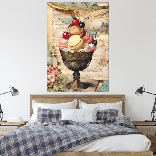 Ice cream  Collage Canvas Afdruk (Insitu (Slaapkamer))