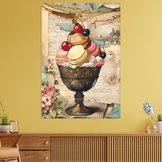 Ice cream  Collage Canvas Afdruk (Insitu (Woonkamer))