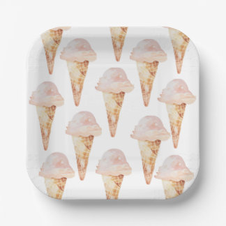 Ice Cream Cone 7" Vierkant Papier Bord