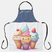 Ice Cream Cone All-Over Print Schort (Voorkant)