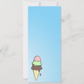 Ice Cream Cone Birthday Party Kaart (Achterkant)