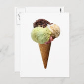 Ice Cream Cone Briefkaart (Voorkant / Achterkant)