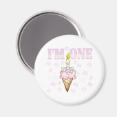 Ice Cream Cone Cake Ik ben een Magneet (Voorkant / Achterkant)