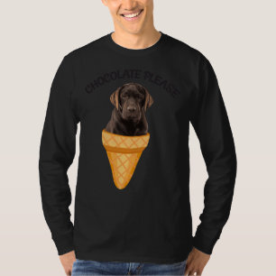 Ice Cream Cone Chocolade Labrador Retriever Dog Pu T-shirt