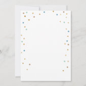 Ice Cream Cone Confetti Boy First Birthday Kaart (Achterkant)