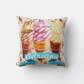 Ice Cream Cone Cutie Decorative Pillow Kussen (Voorkant)