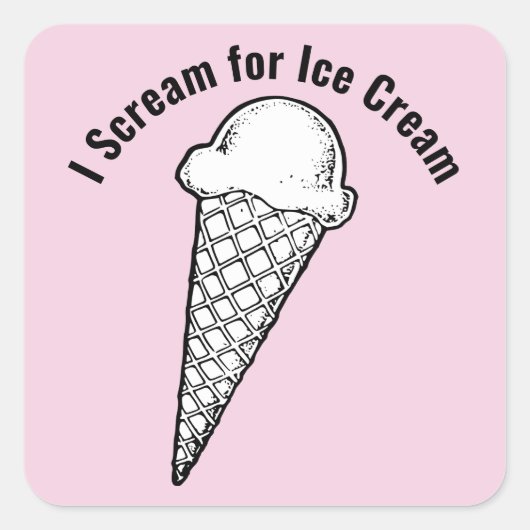 Ice Cream Cone Design Vinyl Sticker (Voorkant)