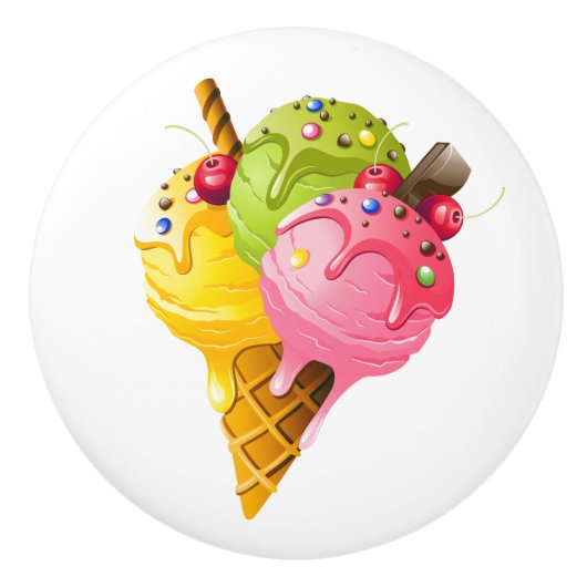 Ice Cream Cone Drawer Knop (Voorkant)