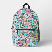 Ice Cream Cone en Popsicle Doodles Bedrukte Rugzak (Voorkant)