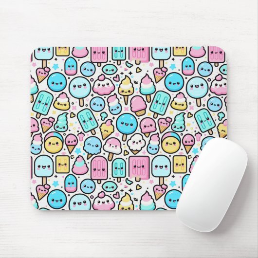 Ice Cream Cone en Popsicle Doodles Muismat (Met muis)