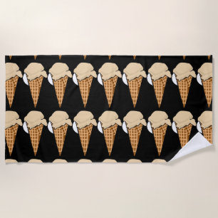 ICE CREAM CONE FUNNY UNIQUE Beach Towelks Strandlaken