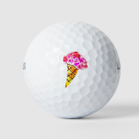 Ice Cream Cone Golfballen (Voorkant)