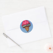 Ice Cream Cone Hete Luchtballon Ronde Sticker (Envelop)
