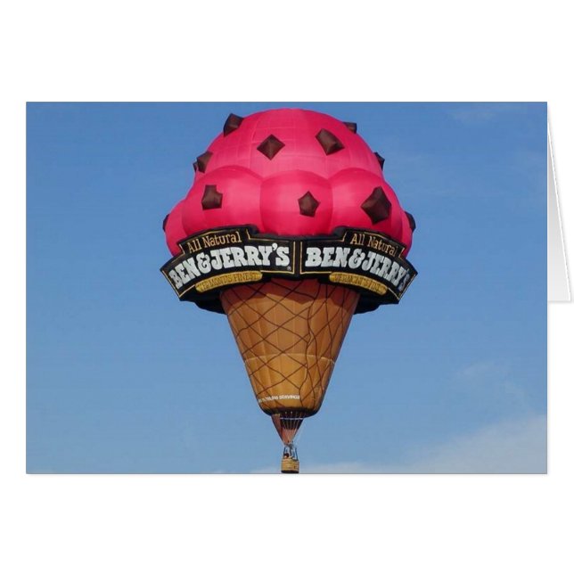 Ice Cream Cone Hot Air ballon (Voorkant Horizontaal)