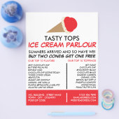 Ice Cream Cone, Ice Cream Parlor Adverteren Flyer (Enkel)