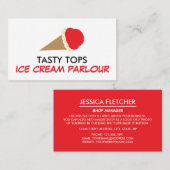 Ice Cream Cone, Ice Cream Parlor Visitekaartje (Voorkant / Achterkant)