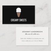 Ice Cream Cone Icon Visitekaartje (Voorkant / Achterkant)