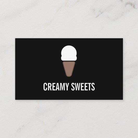 Ice Cream Cone Icon Visitekaartje (Voorkant)