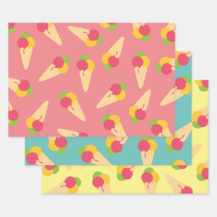 Ice Cream Cone Inpakpapier Vel