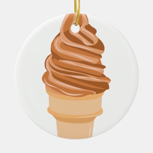 Ice Cream Cone Keramisch Ornament (Voorkant)