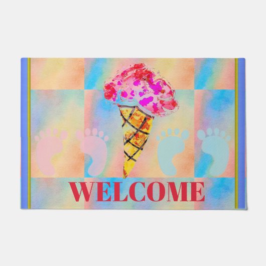 Ice Cream Cone-klep Deurmat (Voorkant)
