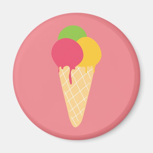 Ice Cream Cone Magneet (Voorkant)