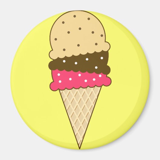 Ice Cream Cone Magneet (Voorkant)
