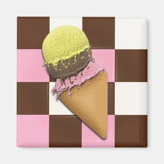 Ice Cream Cone Magnets Magneet (Voorkant)