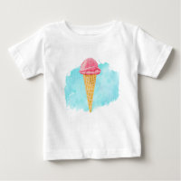 Ice Cream Cone met een blauw schilderplaatje