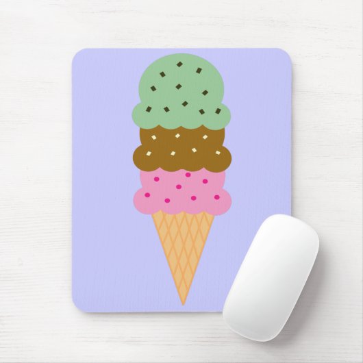 Ice Cream Cone Mousepad Muismat (Met muis)