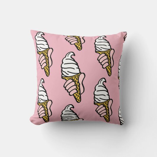 Ice Cream Cone-ontwerp Kussen (Voorkant)