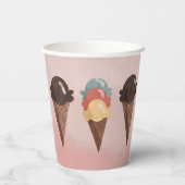 Ice Cream Cone Papieren Bekers (Achterkant)