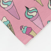 Ice Cream Cone Patroon Fleece Deken (Hoek)