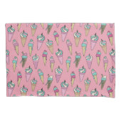 Ice Cream Cone Patroon Kussensloop (Voorkant-Links)