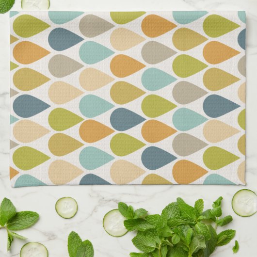 Ice Cream Cone Pattern Mid-eeuwse Moderne Theedoek (Gevouwen)