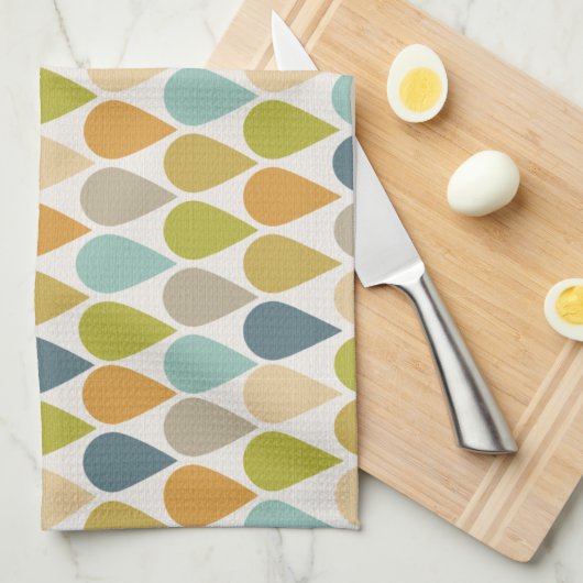 Ice Cream Cone Pattern Mid-eeuwse Moderne Theedoek (Quarter Fold)