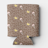 Ice Cream Cone Pattern on Brown Blikjeskoeler (Achterkant)