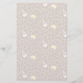 Ice Cream Cone Pattern on Brown Briefpapier (Voorkant)