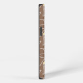 Ice Cream Cone Pattern on Brown iPhone Hoesje (Rechterkant)
