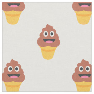 Ice Cream Cone Poo Emoji-stof Stof