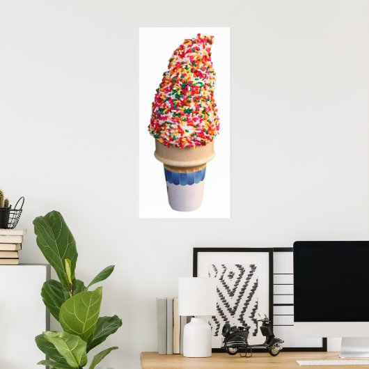 Ice Cream Cone Poster (Thuiskantoor)